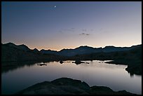 Lake at sunset, Dusy Basin. Kings Canyon National Park ( color)