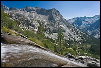 Waterfall plunging towards Le Conte Canyon. Kings Canyon National Park ( color)