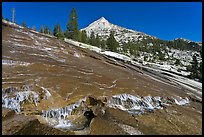 Creek flowing over granite slab, Le Conte Canyon. Kings Canyon National Park ( color)