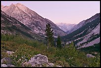 Looking south in Le Conte Canyon at dusk. Kings Canyon National Park ( color)