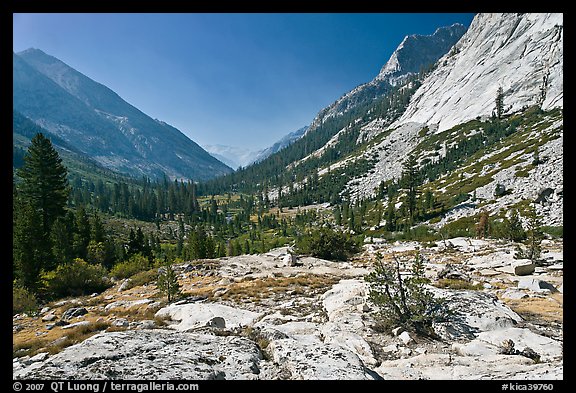 Rocks and meadows, Le Conte Canyon. Kings Canyon National Park (color)