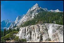 Granite block and peak, Le Conte Canyon. Kings Canyon National Park ( color)