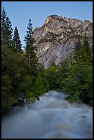 Roaring River flowing at dusk. Kings Canyon National Park ( color)