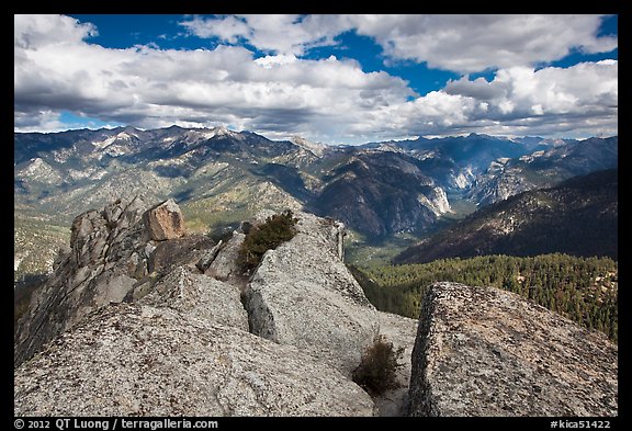 View from  top of Lookout Peak. Kings Canyon National Park (color)