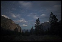 Cedar Grove valley at night. Kings Canyon National Park ( color)