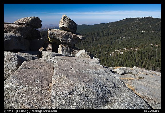 Granite slabs, Buena Vista. Kings Canyon National Park (color)