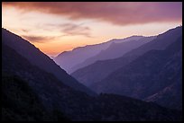 Cedar Grove Valley at sunset. Kings Canyon National Park ( color)