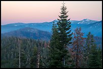Mountains at dawn from Kings Canyon Overlook. Kings Canyon National Park ( color)
