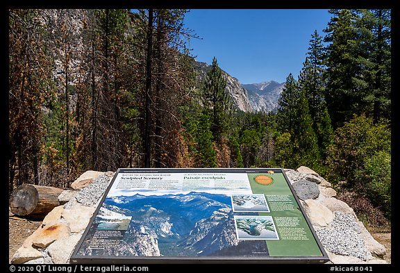 Sculpted Scenery Interpretive Sign. Kings Canyon National Park (color)