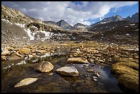 Alpine tarn below Forester Pass. Kings Canyon National Park ( color)