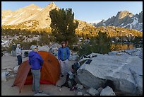 Backpacking camp near Kearsarge Lakes. Kings Canyon National Park ( color)