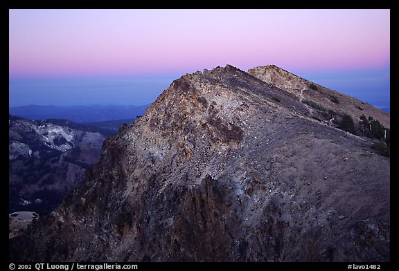 Brokeoff Mountain, dusk. Lassen Volcanic National Park, California, USA.