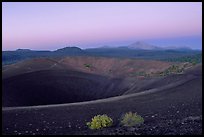 Crater at top of Cinder cone, dawn. Lassen Volcanic National Park, California, USA. (color)