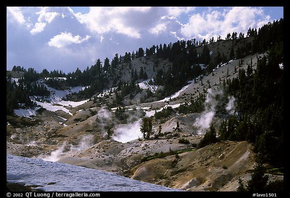 Bumpass Hell thermal area. Lassen Volcanic National Park, California, USA.