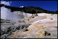 Colorful deposits in Bumpass Hell thermal area. Lassen Volcanic National Park ( color)
