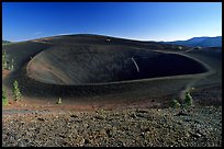 Crater on top of cinder cone. Lassen Volcanic National Park, California, USA. (color)