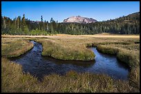 Stream meandering in Upper Meadow. Lassen Volcanic National Park ( color)