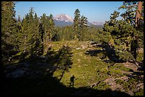Lassen Peak from Inspiration Point with photographer shadow. Lassen Volcanic National Park ( color)