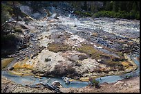 Stream and fumaroles, Devils Kitchen. Lassen Volcanic National Park ( color)