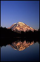 Mt Rainier reflected in Eunice Lake, afternoon. Mount Rainier National Park ( color)