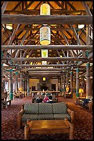 Paradise Inn Lobby. Mount Rainier National Park ( color)