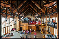 Inside Paradise Visitor Center. Mount Rainier National Park, Washington, USA.
