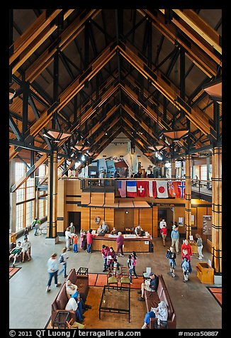 Inside Henry M Jackson Memorial Visitor Center. Mount Rainier National Park (color)