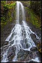 Waterfall cascading over boulders, Falls Creek. Mount Rainier National Park ( color)