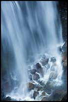 Water flowing at the base of Narada Falls. Mount Rainier National Park ( color)
