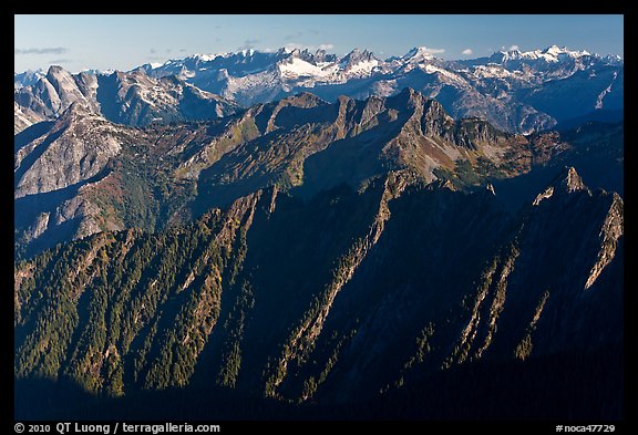 Picket range in the distance, North Cascades National Park. Washington, USA.
