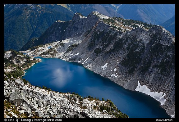 Hidden Lake from Hidden Lake Peak, North Cascades National Park.  (color)