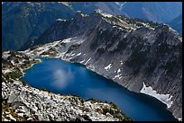 Hidden Lake from Hidden Lake Peak, North Cascades National Park.  ( color)
