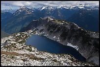 Hidden Lake and Glacier Wilderness Peaks, North Cascades National Park.  ( color)