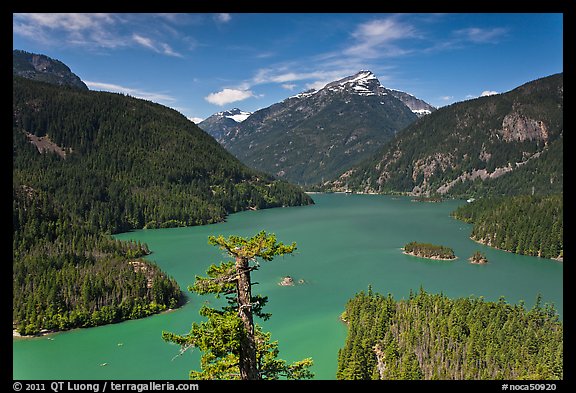 Diablo Lake from overlook,  North Cascades National Park Service Complex.  (color)