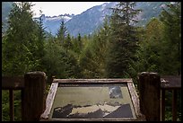 Picket Range interpretive sign, North Cascades National Park.  ( color)