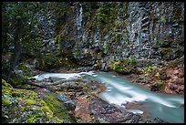 Agnes Creek in Agnes Gorge, Glacier Peak Wilderness.  ( color)