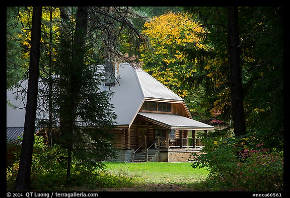 New schoolhouse, Stehekin, North Cascades National Park Service Complex.  (color)