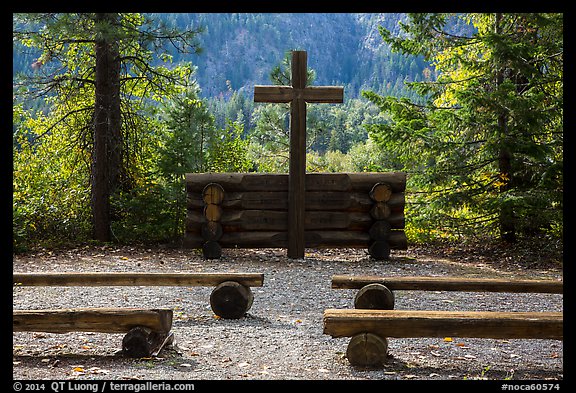 Groseclose meditation site, Stehekin, North Cascades National Park Service Complex.  (color)
