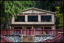 North Cascades Lodge at Stehekin, North Cascades National Park Service Complex.  ( color)