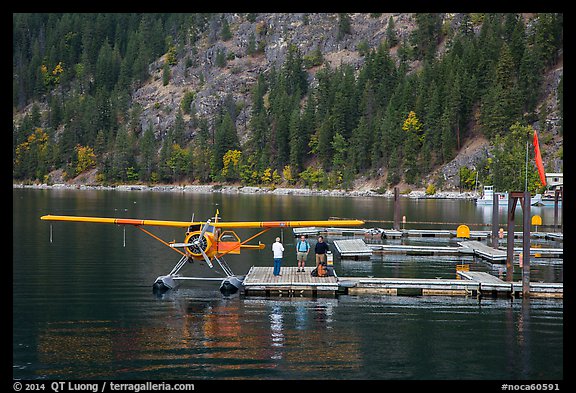 Floatplane on Lake Chelan, Stehekin, North Cascades National Park Service Complex. Washington, USA.
