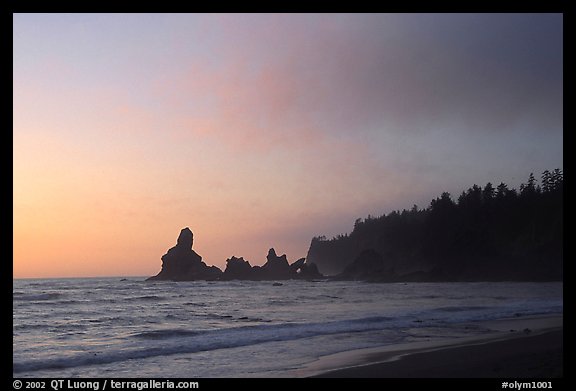 Sunset, Shi-Shi Beach. Olympic National Park (color)