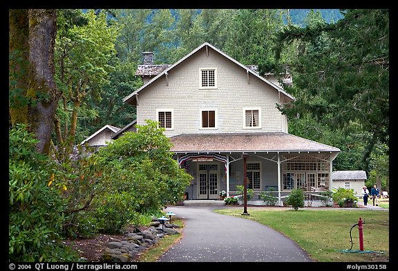 Crescent Lake Lodge dining hall. Olympic National Park (color)