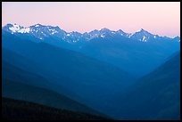 Olympic Mountains at dawn. Olympic National Park ( color)
