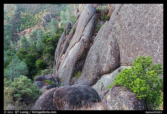 Rhyolite Cliff. Pinnacles National Park, California, USA.