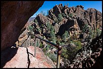 Trail passing under overhanging rock. Pinnacles National Park ( color)