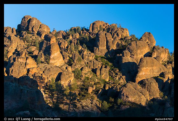 High Peaks pinnacles, late afternoon. Pinnacles National Park (color)
