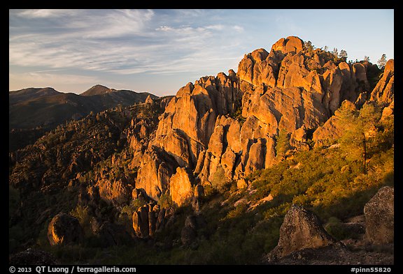 High Peaks at sunrise. Pinnacles National Park (color)