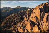 High Peaks with Chalone Peaks in the distance, early morning. Pinnacles National Park ( color)