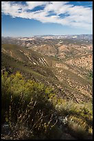 Chaparal-covered hills. Pinnacles National Park, California, USA. (color)