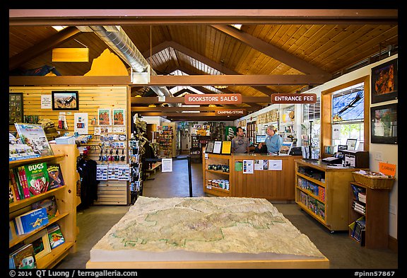 Inside Pinnacles Visitor Center and camping store. Pinnacles National Park (color)
